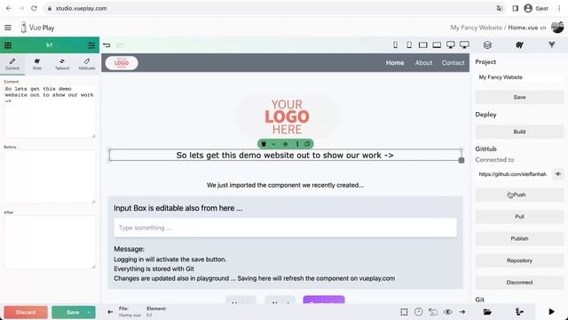 Vue Play - 3. Create Website, Import Component and Publish смотреть онлайн