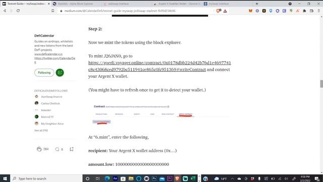 Testnet Tutorial: MySwap/JediSwap смотреть онлайн