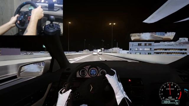 1200HP Mercedes C63 AMG FULL SEND - Assetto Corsa - Steering Wheel Gameplay (logitech G29) (pov)