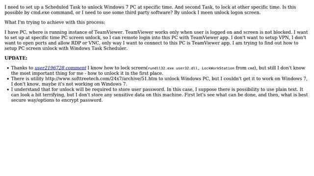 Unlock PC with Windows Task Scheduler смотреть онлайн