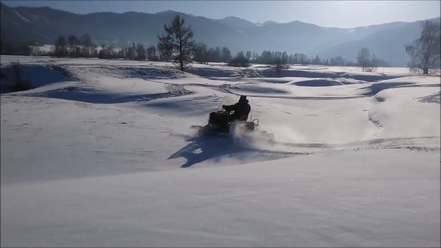 Скат-1. Вездеход из 5-ти бурановских гусениц с ведущей лыжей. Такого ты еще не видел!.mp4 смотреть онлайн