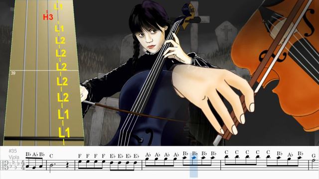 Paint It Black Wednesday (Easy Simplified Version) Viola Tab & Sheet смотреть онлайн