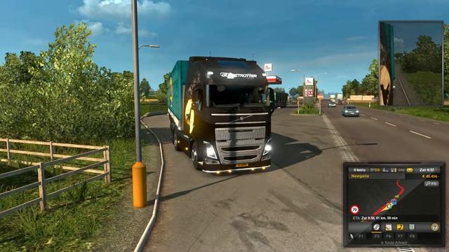 euro trucksimulator 2 truckstop in Sweden with Volvo FH Globetrotter XL смотреть онлайн