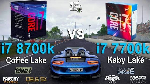 I7 8700k Vs I7 7700k Test In 7 Games