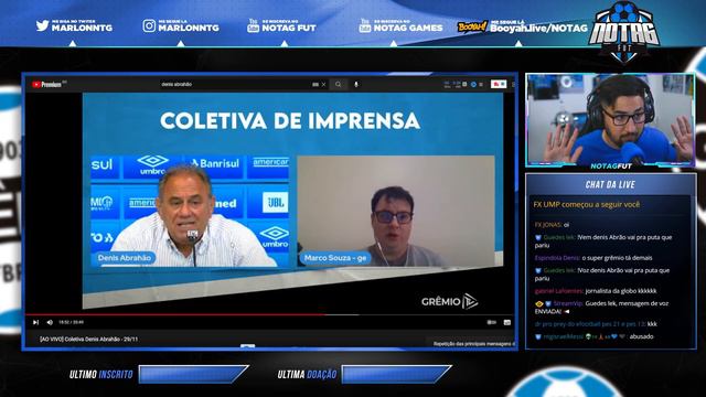 REPRESENTOU! DENIS ABRAHÃO FALA SOBRE JOGADORES AFASTADOS DO GRÊMIO E DE DOUGLAS COSTA! смотреть онлайн
