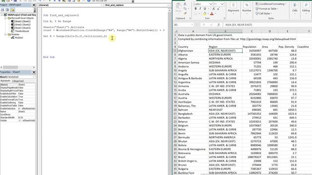 Excel VBA Macro: Find and Replace Values (Dynamic Range) смотреть онлайн