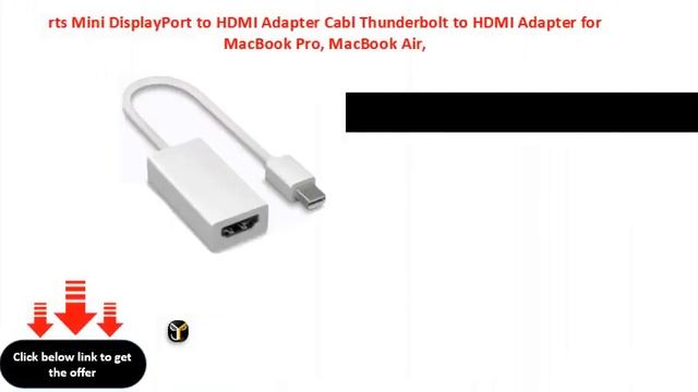 Rts Mini DisplayPort To HDMI Adapter Cabl Thunderbolt To HDMI Adapter For MacBook Pro, MacBook Air,