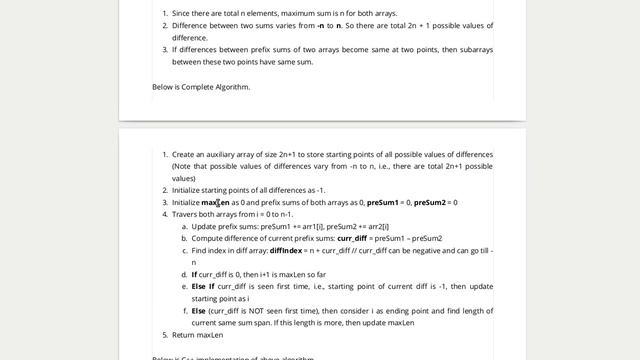 Longest Span with same Sum in two Binary arrays | GeeksforGeeks смотреть онлайн