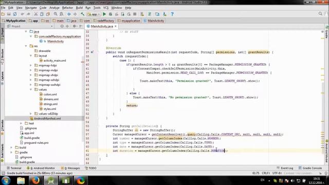 Develop simple Call Log app in Android Studio смотреть онлайн