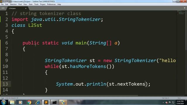 string tokenizer and split method in java | Lesson - 25| Java in Hindi смотреть онлайн