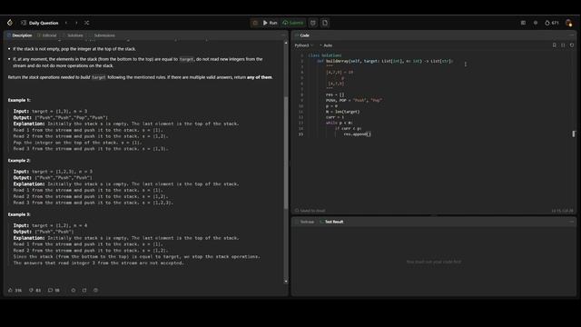 [Leetcode Daily Nov 03] 1441. Build an Array With Stack Operations (Python 中文解說) смотреть онлайн