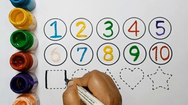 123 Numbers | 1234 Number Names | 1 To 10 Numbers Song | 12345 learning for kids| Shapes Song