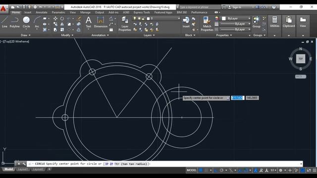 AutoCAD 2D Basic Drawing Practice Tutorial -13 смотреть онлайн