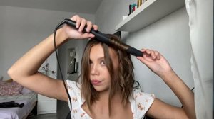 стильная укладка на среднюю длину волос на утюжок