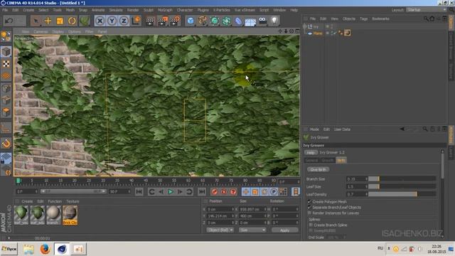 Cinema 4D / IvyGrower plugin / Установка и использование смотреть онлайн