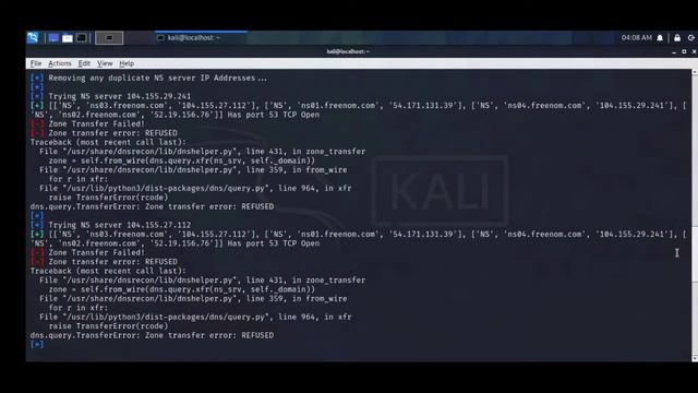 Nethunter - information gathering (DNS Analysis) kali linux смотреть онлайн