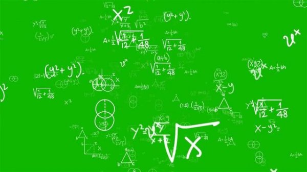 200 IQ Math Background Greenscreen effect Chromakey 4K | Copyright free