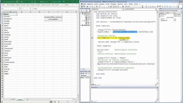 148. Excel-VBA: Der intelligente Array - eine ArrayList füllen, sortieren, drehen und ausgeben смотреть онлайн