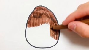 Как нарисовать Яйцо - Раскраска Яичко для детей - Рисунки Раскраски