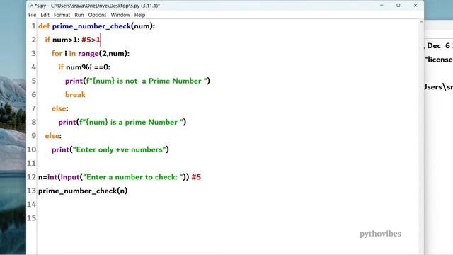 Prime number program in python | #python #programming #interview #coding смотреть онлайн