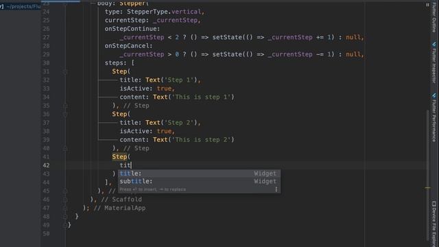 Делаем Stepper на Flutter смотреть онлайн