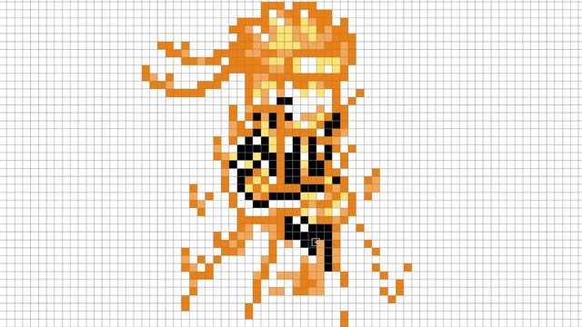 Как Нарисовать Наруто В Режиме Чакры Курама По Клеточкам | Modo Chakra del Nueve Colas | #pixelart смотреть онлайн