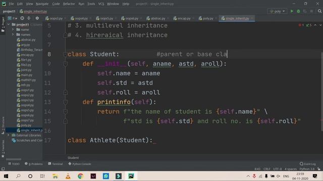 Single Inheritance (I) (OOPS) | Python Tutroials for Beginners in Hindi | Part- 62 | #Python смотреть онлайн