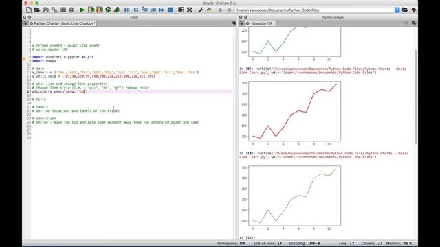 Python Line Chart with Matplotlib смотреть онлайн