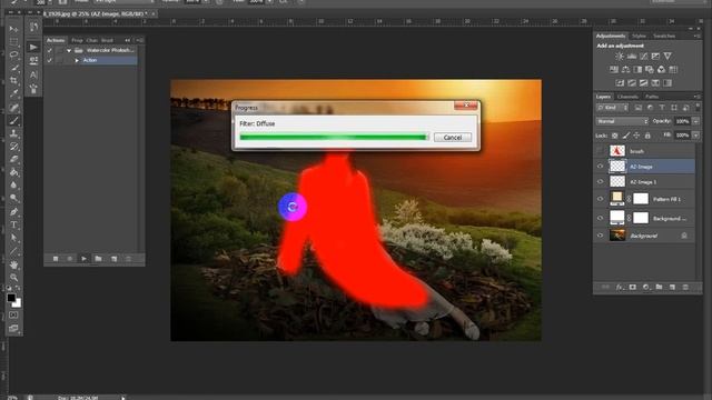 Watercolor Photoshop Action смотреть онлайн