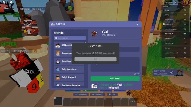 GIFTING @It's Click YUZI KIT! (Very Happy) {Roblox Bedwars #50} смотреть онлайн