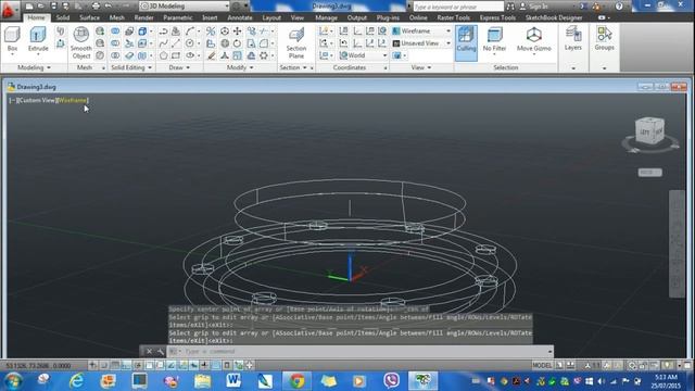 How to do Weld-Neck Flange in AutoCad 3D смотреть онлайн