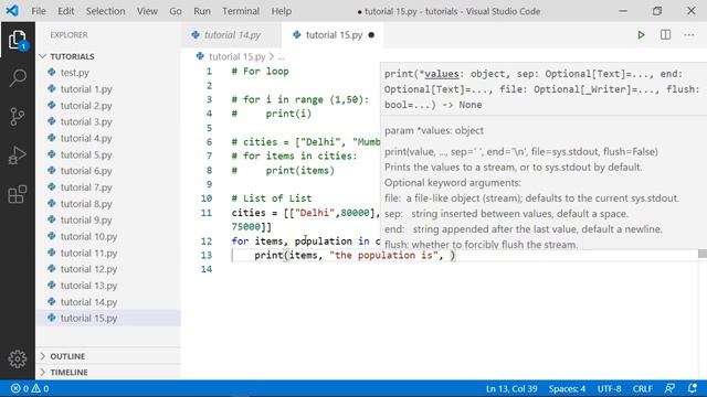#15 Python For Loop | Python Tutorial for Beginners | Learn Python in Hindi - Himesh Singh Tutorial смотреть онлайн