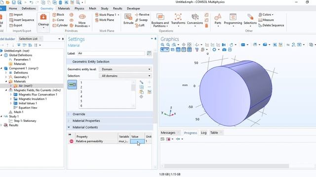 Modelling cylindrical permanent magnets with radial magnetization using Comsol Multiphysics смотреть онлайн