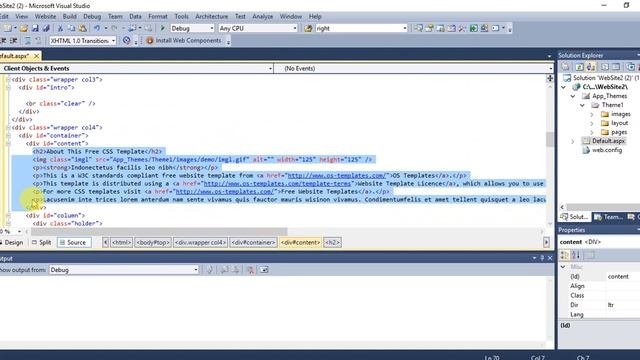 Create Master Page with CSS Template in asp.net смотреть онлайн
