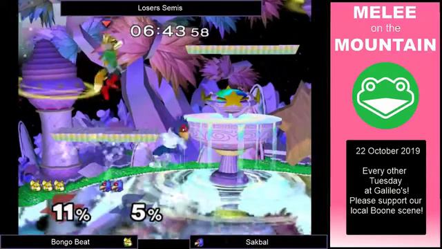 Melee on the Mountain 39 - 813 | Bongo Beat (Fox) vs. Sakbal (Falco) - SSBM Losers Semis смотреть онлайн