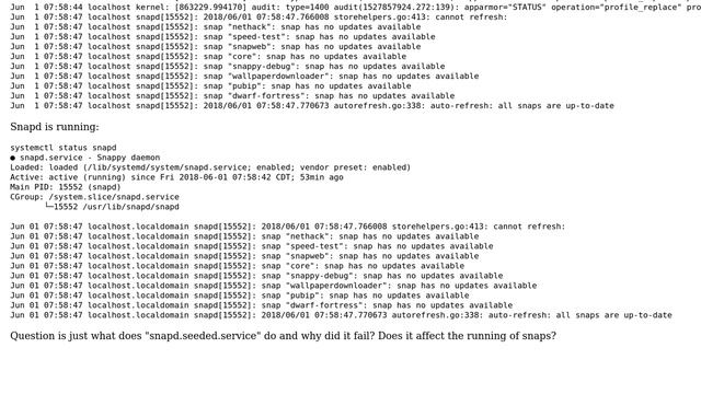 Ubuntu: Job for snapd.seeded.service failed because the control process exited with error code смотреть онлайн