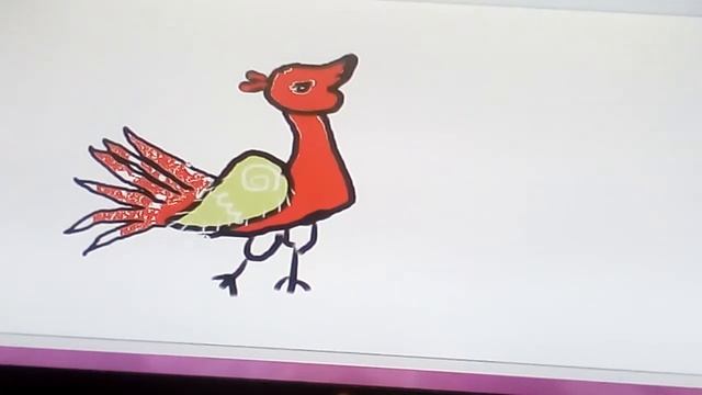Как нарисовать городецкую птицу видео урок часть 2 смотреть онлайн