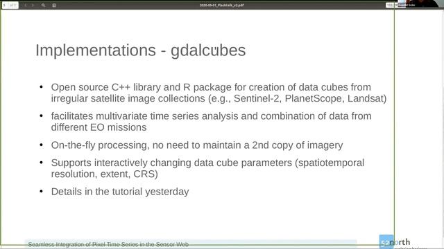 GSV2020 Flashtalk: Seamless Integration of Pixel Time Series in Sensor Web (B. Gräler, E. Jürrens) смотреть онлайн