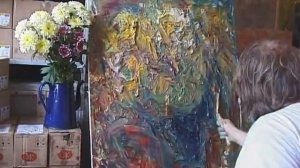 РИСУЕМ ЦВЕТЫ МАСЛОМ.