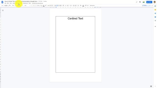 How to Center Text Vertically and Horizontally in Google Docs - (Middle of Page) смотреть онлайн