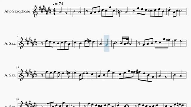 Alto Sax Sheet Music: How to play It's just a burning memory by The Caretaker смотреть онлайн