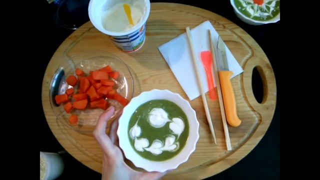 Супный АРТ! Как украсить суп для детей или праздника - рисунки на супе! смотреть онлайн