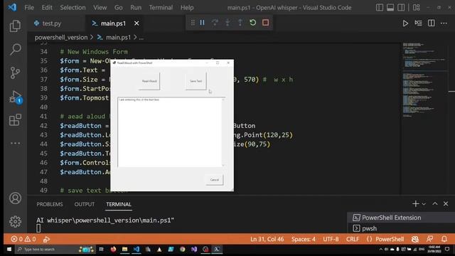 PowerShell 'Read Aloud' Project with GUI. Easier than Python/Tkinter(?) смотреть онлайн