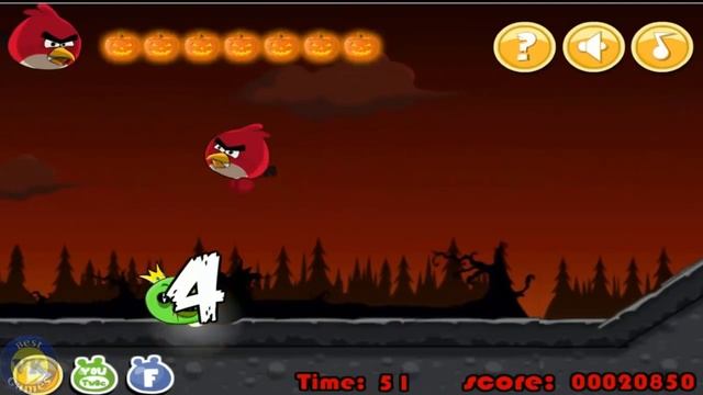 Angry Birds Halloween Adventure Gameplay No Commentary смотреть онлайн
