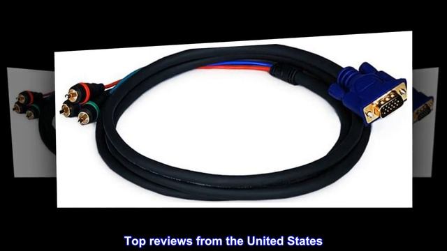 Monoprice Video Cable - 6 Feet - VGA To 3 RCA Component Adapter For Projectors, Gold Plated