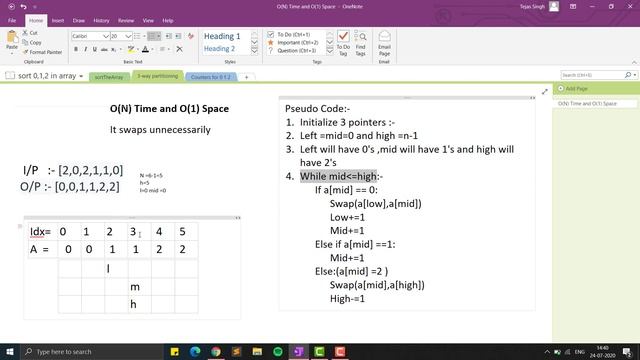Sort the array of 0's 1's and 2's Solution | Sort Colors | Constant Space | Python смотреть онлайн