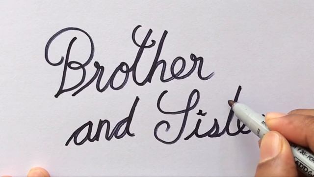 How to Write in Cursive Fancy “Brother and Sister” смотреть онлайн