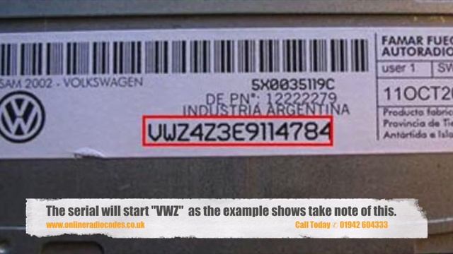 VW Radio Code Generator Volkswagen Stereo Codes смотреть онлайн
