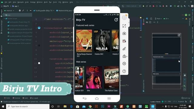 Android Movie streaming App Development || Demo Intro of Birju TV смотреть онлайн