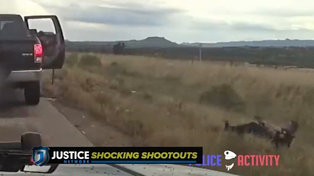 Man jumps out of truck pointing gun at deputies, prompting police shootout смотреть онлайн